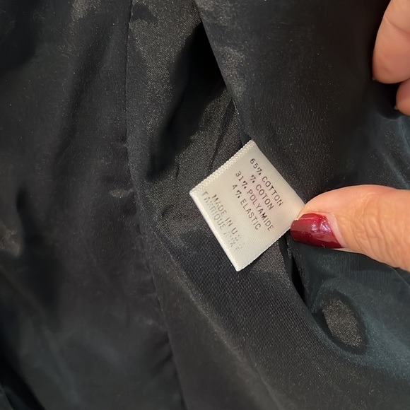 𝅺THEORY cotton blend classic pinstripe two button blazer size 4 - Picture 8 of 10